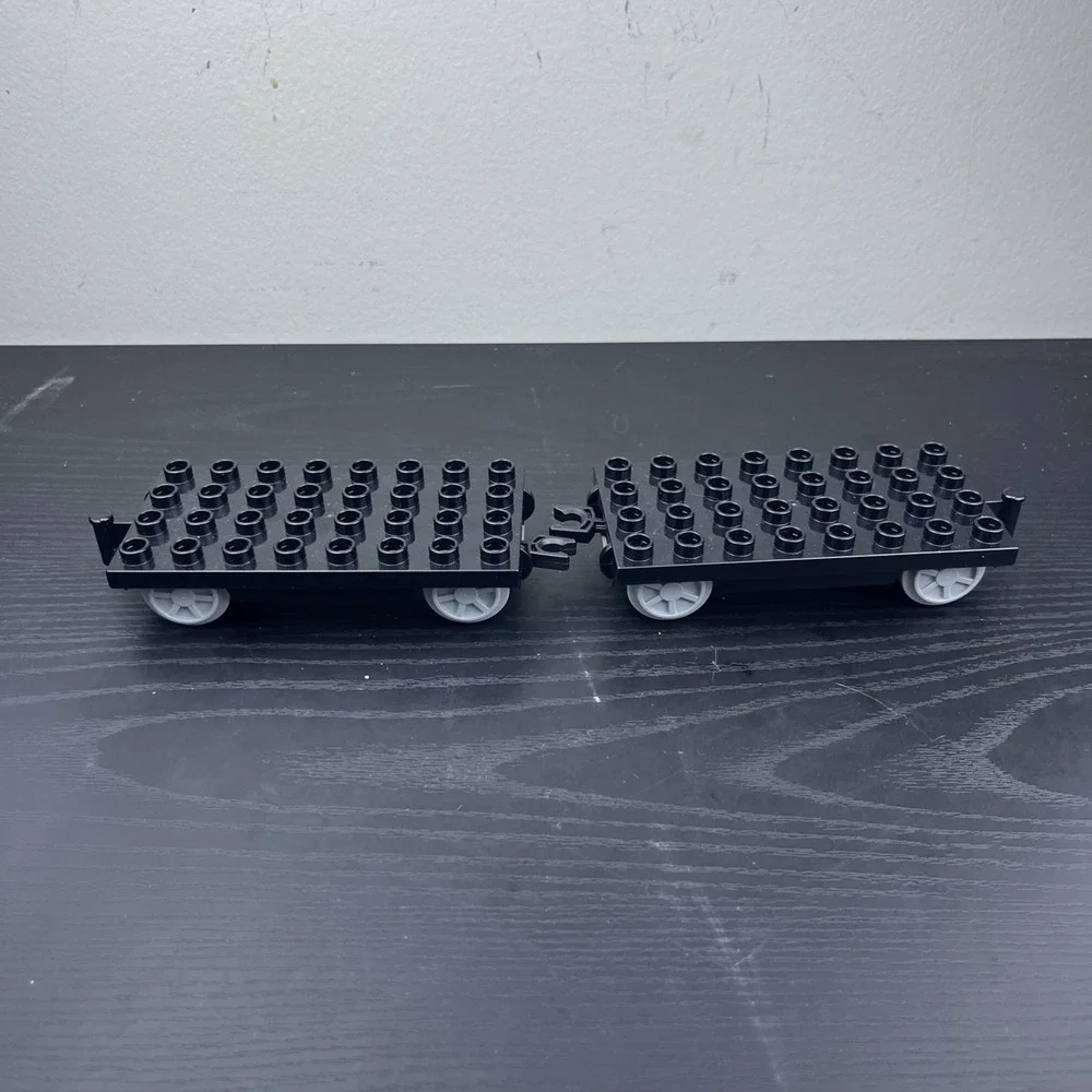 LEGO DUPLO Train Car Bases Black Lot of 2 Genuine Replacement Parts